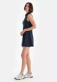 Платье-рубашка на талии SLEEVELESS REGULAR DAGI, темно-синий
