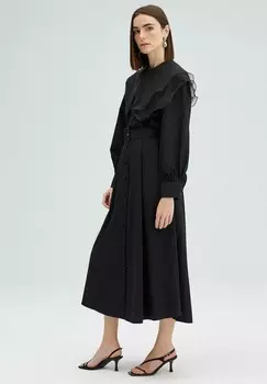 Платье-рубашка на талии Touch Priv, черный