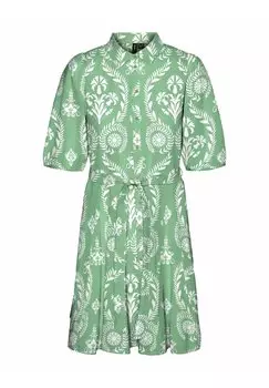 Платье-рубашка на талии VMDICTHE KURZES Vero Moda, светло-зеленый