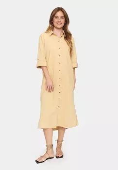 Платье-рубашка на талии ZALINDA Saint Tropez, бежевый