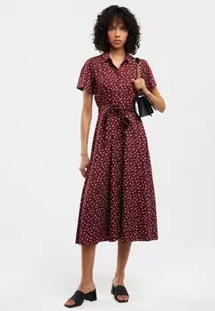 Платье-рубашка NAHAI Big Star, темно-красный