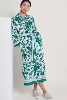 Платье-Рубашка Naomi с принтом Monsoon, зеленый