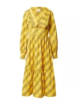 Платье рубашка Neo Noir Summer Dress Kamran, цвет light yellow