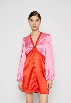 Платье-рубашка Never Fully Dressed MINI LOUELLA, цвет red/pink