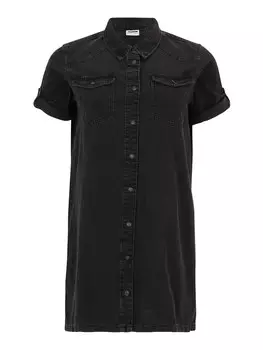 Платье-рубашка Noisy May Curve NMNEW SIGNE, черный деним