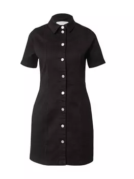 Платье-рубашка Noisy may Nmnisa, черный деним