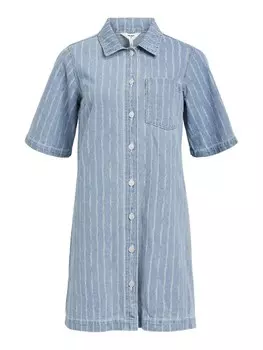 Платье-рубашка OBJECT Sali, цвет Blue denim/Light blue