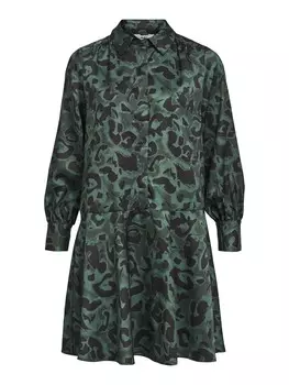 Платье рубашка OBJECT Shirt Dress SARAH, зеленый