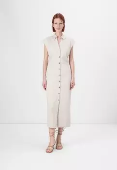Платье-рубашка ONLBABE CAPSLEEVE MIDI DRESS ONLY, бежевый