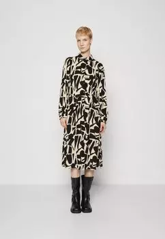 Платье-рубашка ONLHALIA LIFE MIDI BELT DRESS ONLY Tall, черный