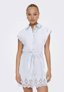 Платье-рубашка ONLLOU LIFE EMB ONLY, белый
