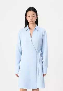 Платье-рубашка ONLLYDIA V NECK WRAP DRESS ONLY, светло-голубой