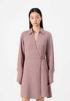Платье-рубашка ONLLYDIA V NECK WRAP DRESS ONLY, фиолетовый