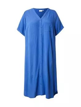 Платье-рубашка ONLY Carmakoma CARMILUNA, темно-синий