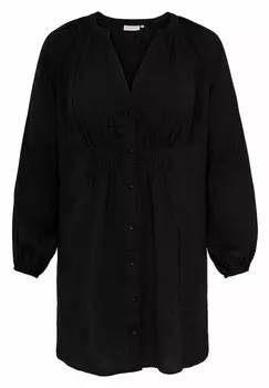 Платье-рубашка ONLY Carmakoma CURVY, черный