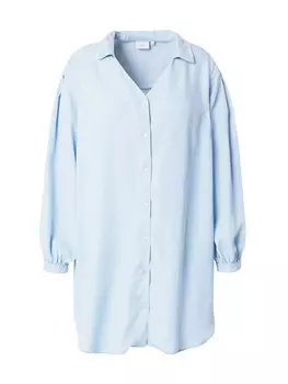 Платье рубашка ONLY Carmakoma Shirt Dress CARZOLA, синий деним