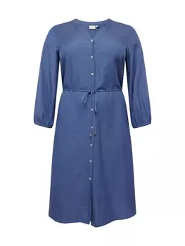 Платье рубашка ONLY Carmakoma Shirt Dress JUPITER, индиго