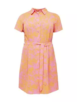 Платье рубашка ONLY Carmakoma Shirt Dress LUX, цвет eosin