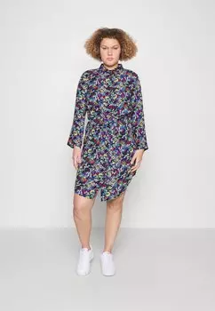 Платье-рубашка ONLY Carmakoma, синий