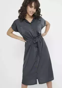 Платье-рубашка ONLY "ONLHANNOVER S/S SHIRT DRESS NOOS WVN", цвет India Ink