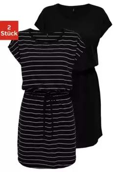 Платье-рубашка ONLY "ONLMAY LIFE S/S DRESS 2 PACK CS JRS" (2 шт. в упаковке), с возможностью индивидуального пошива, черный