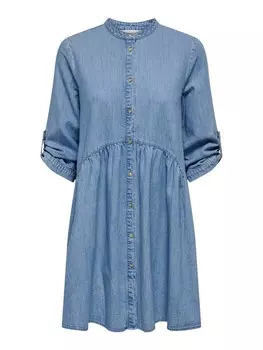 Платье рубашка ONLY Shirt Dress Chicago, синий деним