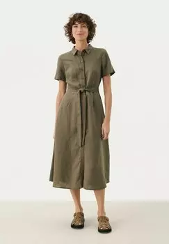 Платье-рубашка Part Two, хаки