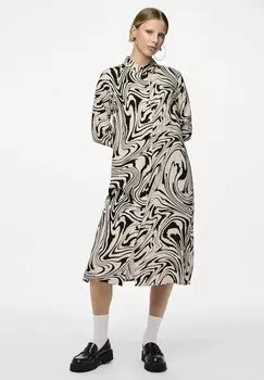 Платье-рубашка PCKIMMIE Pieces, бежевый