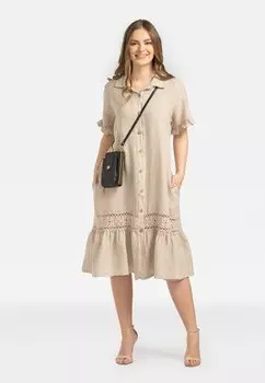 Платье-рубашка Perso, бежевый