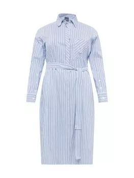 Платье-рубашка Persona by Marina Rinaldi VALLO, цвет Blue/Light blue/Dark blue