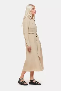 Платье-Рубашка Petite Estella другого цвета Whistles, бежевый