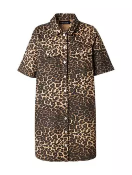 Платье-рубашка PIECES ASTA, коричневый