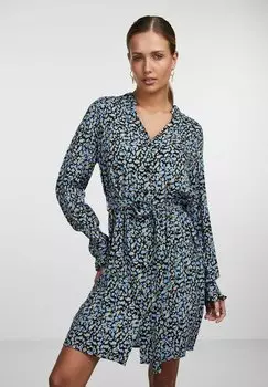 Платье-рубашка Pieces, черный