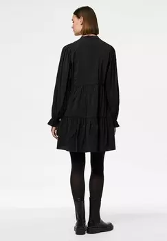 Платье-рубашка Pieces, черный