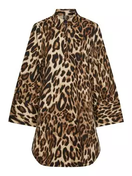 Платье-рубашка PIECES OLEO, бежевый