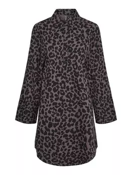 Платье-рубашка PIECES OLEO, темно-серый