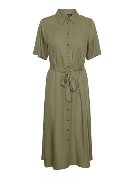 Платье-рубашка PIECES PIA, цвет Olive/Dark green