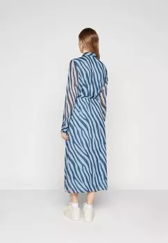 Платье-рубашка Pieces, темно-синий Pcjalla Midi Dress