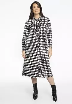 Платье-рубашка PIED-DE-POULE DRUCK Yoek, черный