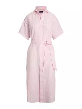 Платье-рубашка Polo Ralph Lauren, цвет Rose/White