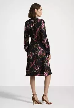 Платье-рубашка PRINT CREPE SHIRTDRESS Lauren Ralph Lauren, синий