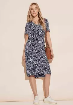 Платье-рубашка PRINT Street One, темно-синий