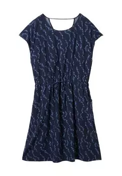 Платье-рубашка, принт в виде сердца, кулиска, для женщин Tom Tailor, цвет Navy Blue