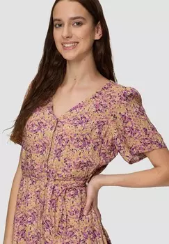 Платье-рубашка QS, бежевый