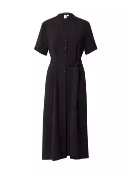 Платье-рубашка QS, черный