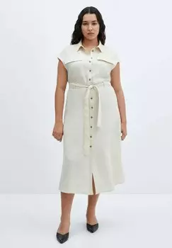 Платье-рубашка Quito Mango, piaskowy