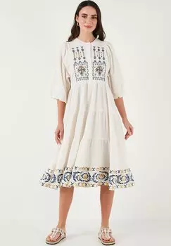 Платье-рубашка REGULAR FIT LELA, бежевый