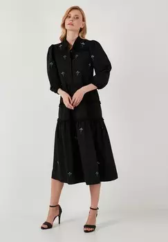 Платье-рубашка REGULAR FIT LELA, черный