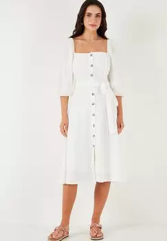 Платье-рубашка REGULAR FIT LELA, кремовый