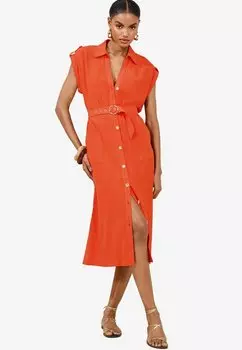 Платье-рубашка REGULAR FIT LOOK BUTTON THROUGH Lipsy, оранжевый